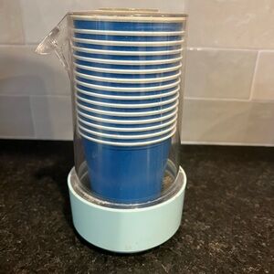 Vintage 1950’s Safe Solo Cup Bathroom Dispenser Baby Blue Wall Mount
